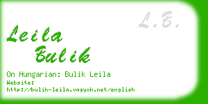 leila bulik business card